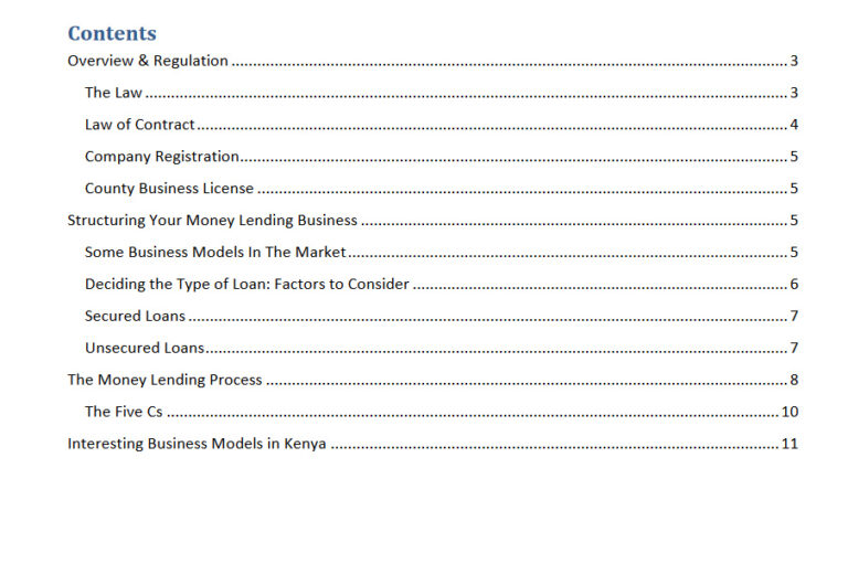 money lending business plan india